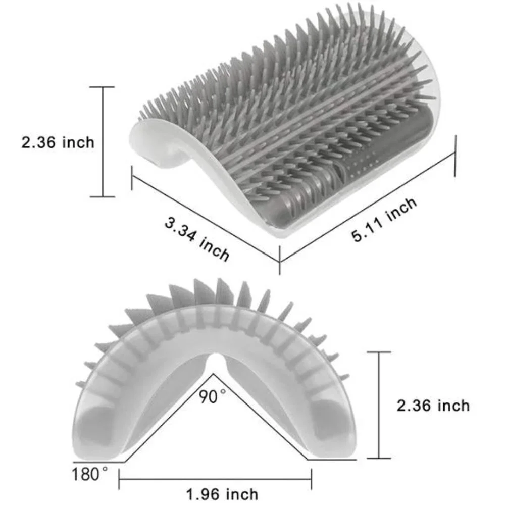 5 Pack Cat Groomer Brush Set Corner Massage Combs with Catnip
